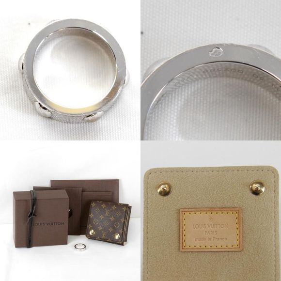 Used" 18K Louis Vuitton Petite Berg Empreinte 50 750 Q9c48d/00258 Ring Size 10 - Picture 10 of 11